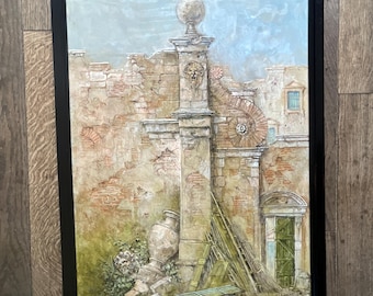Gouache-Gemälde auf Papier von Thierry Bosquet