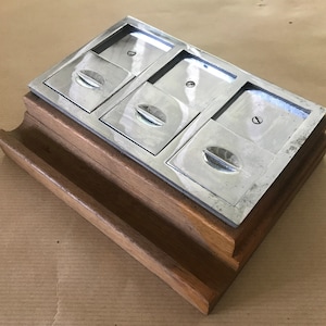 Inkwell, porcelain wood and metal