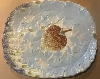 Asparagus dish, earthenware from Marescaux and Haan, Belgium, circa 1890
