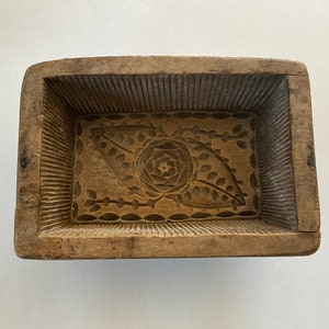 Engraved and carved wooden butter mold