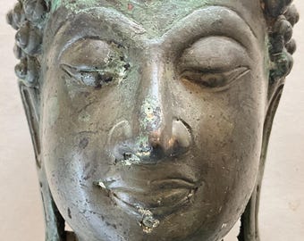 タイのスコータイの銅製仏頭（木台座付き） - Etsy 日本