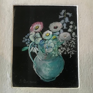 Peinture de fleurs par le peintre belge Pierre Bayaux