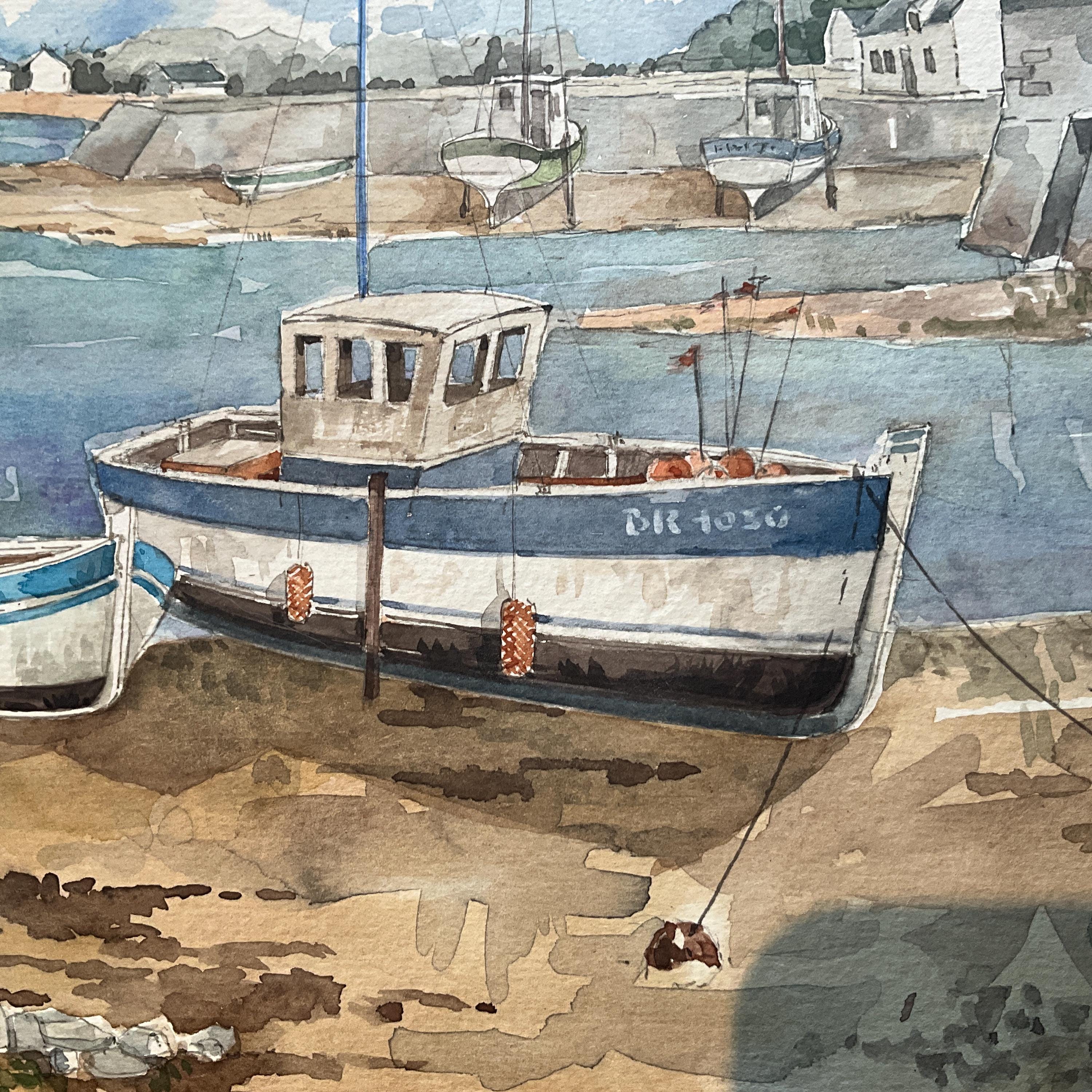 水彩画、海景、M. DUHOU - Etsy 日本