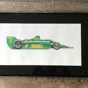 Formel I Aquarell, Auto Aquarell, Formel I Auto, original Arbeit