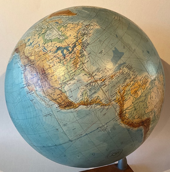 段ボール地球儀、1/38,000,000、Prof Ed.Imhof、スイス - Etsy 日本