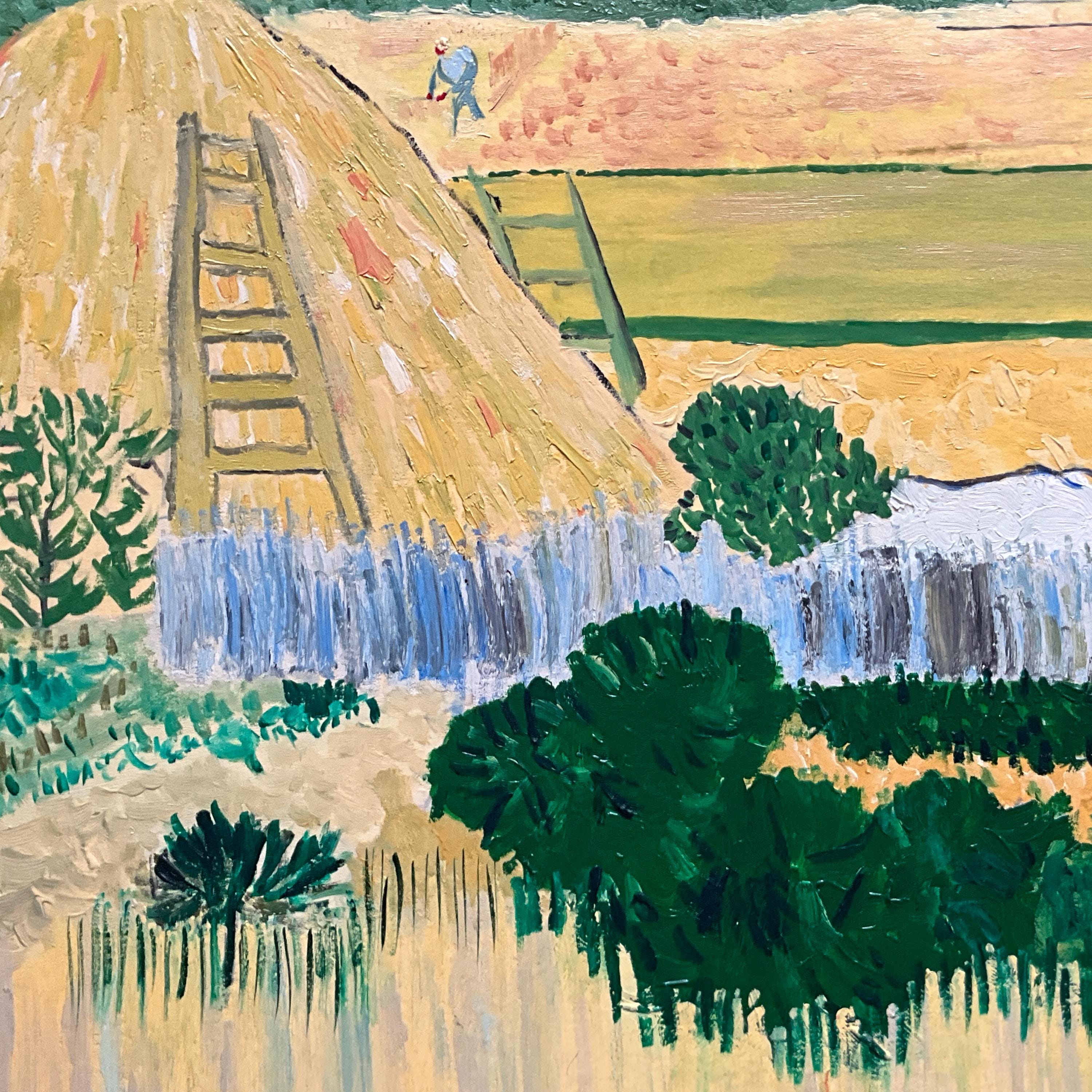 絵画 ゴッホ収穫 秀作 手書き油絵 ゴッホ ラ・クローの収穫 肉筆絵画