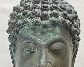 スコータイタイ様式　石仏　Buddha 仏頭 タイのスコータイの銅製仏頭（木台座付き） - Etsy 日本