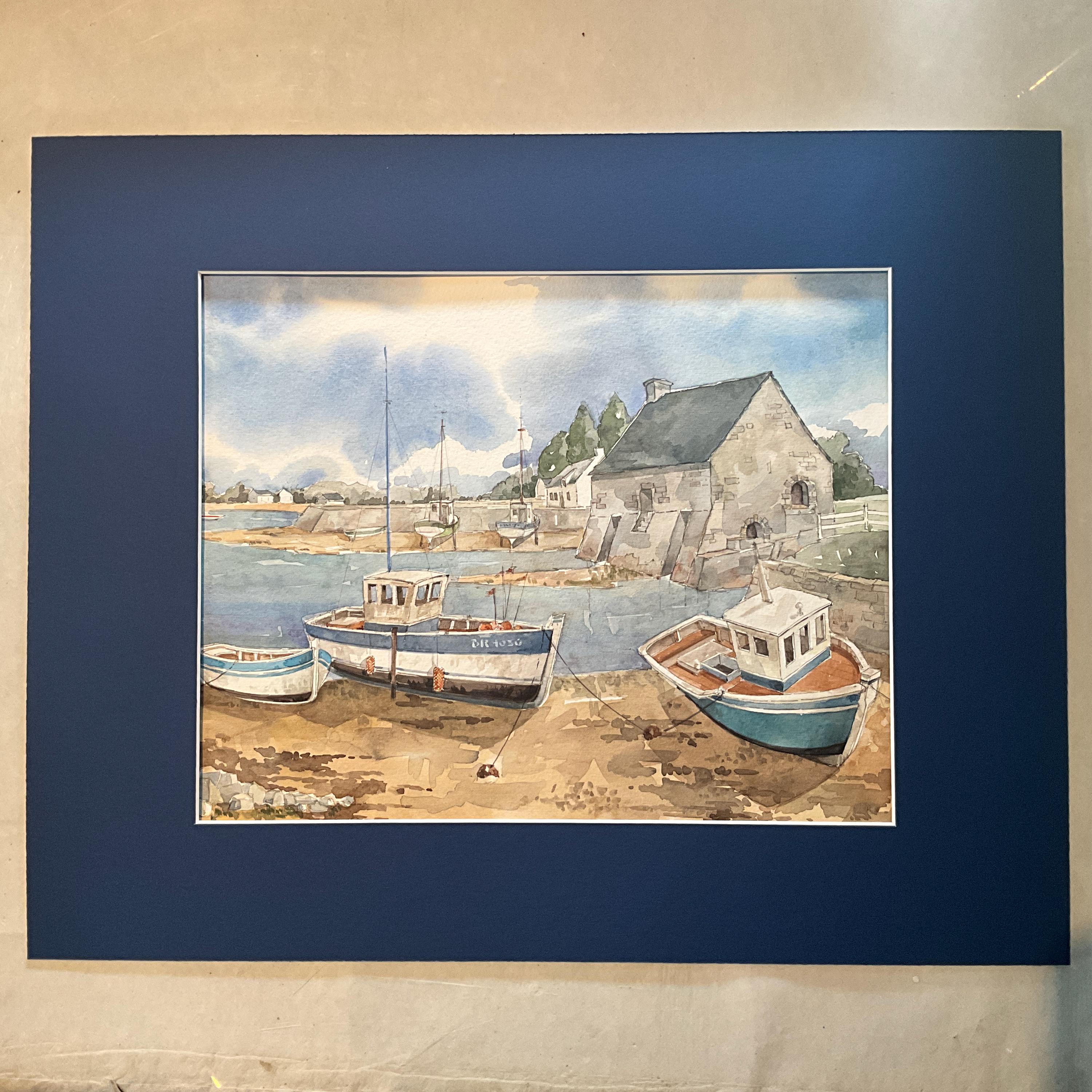 水彩画、海景、M. DUHOU - Etsy 日本