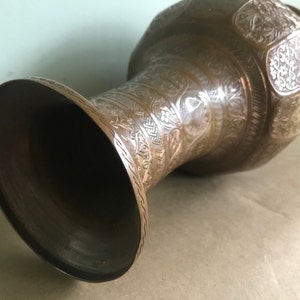 Indian engraved copper vase