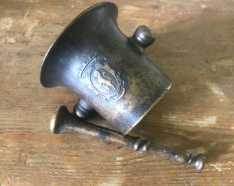 Bronze mortar and pestle, 19th century