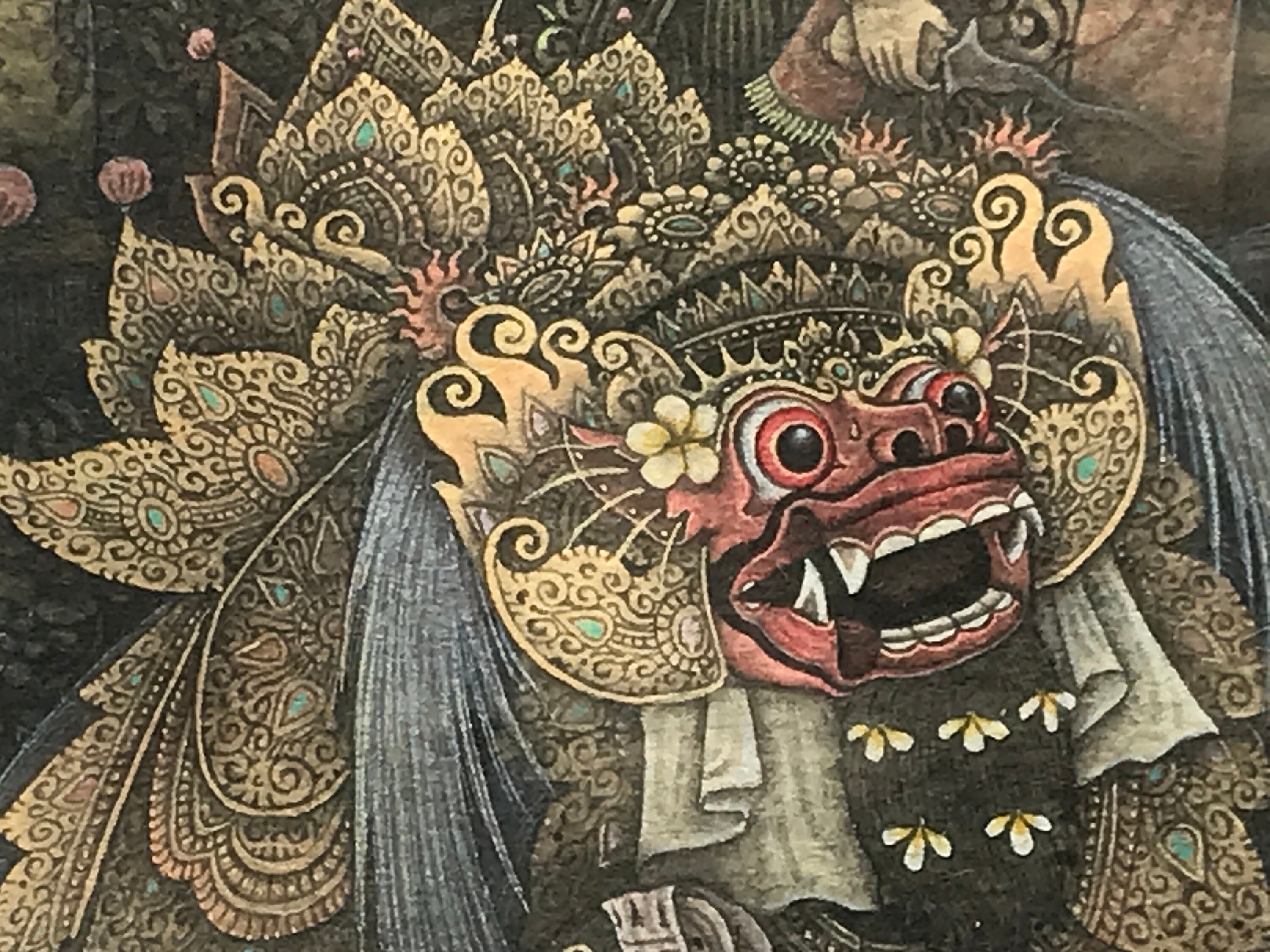 インドネシア、バリの紙、ガッシュ、水彩画、プリクサ作、バリ島