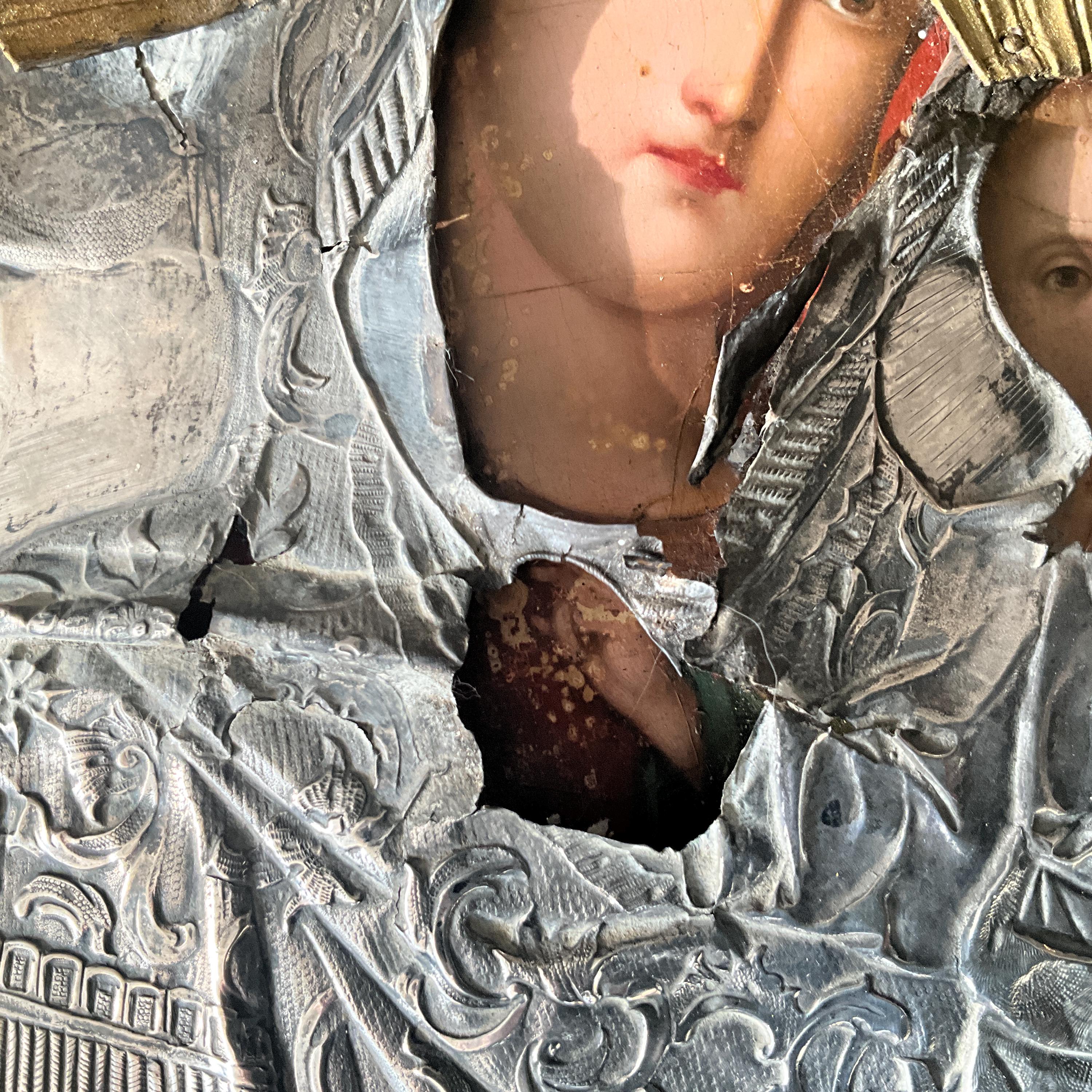 ロシアのイコン、1842年、聖母子 - Etsy 日本