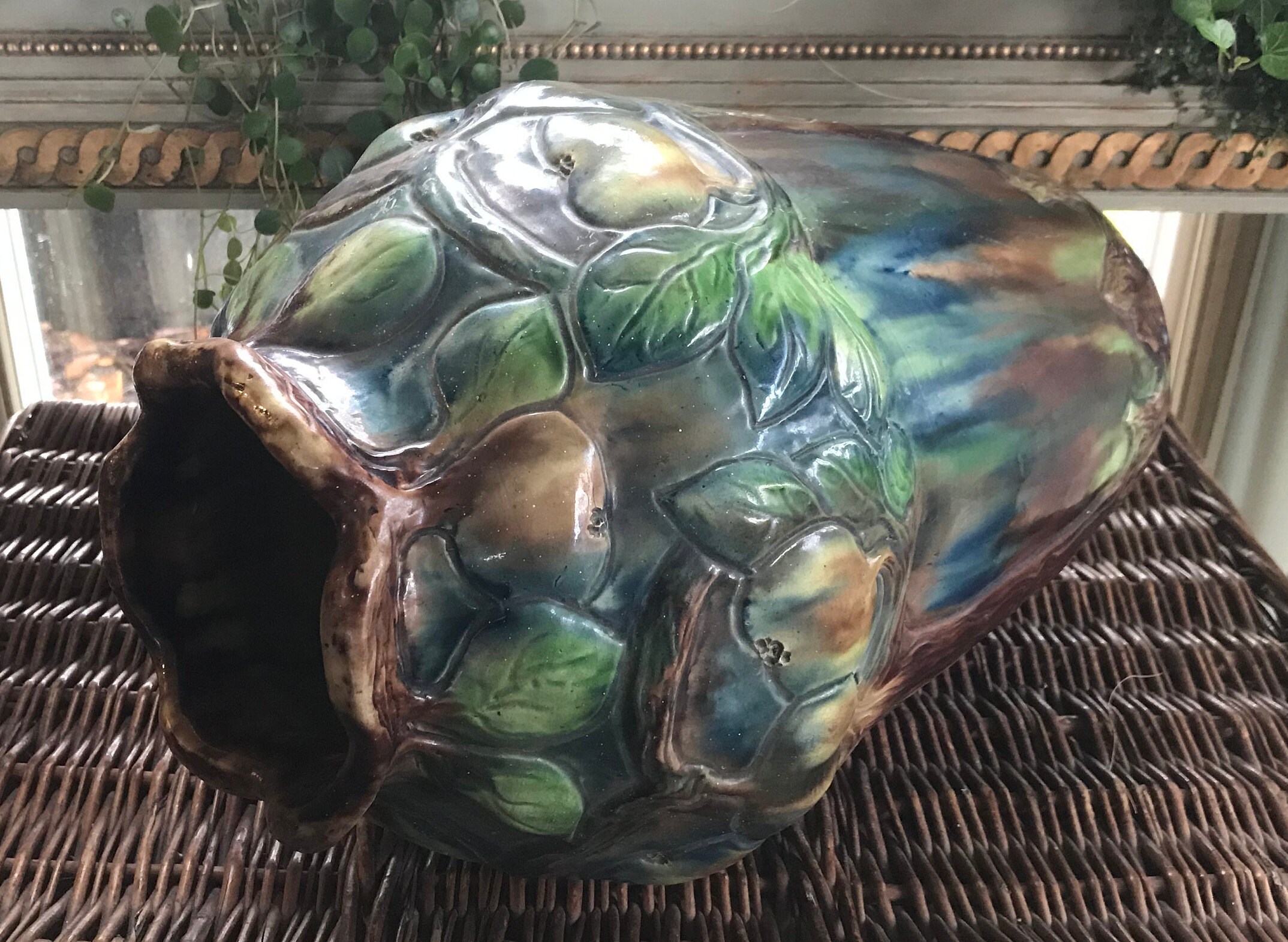 Flemish stoneware vase, art nouveau period and style