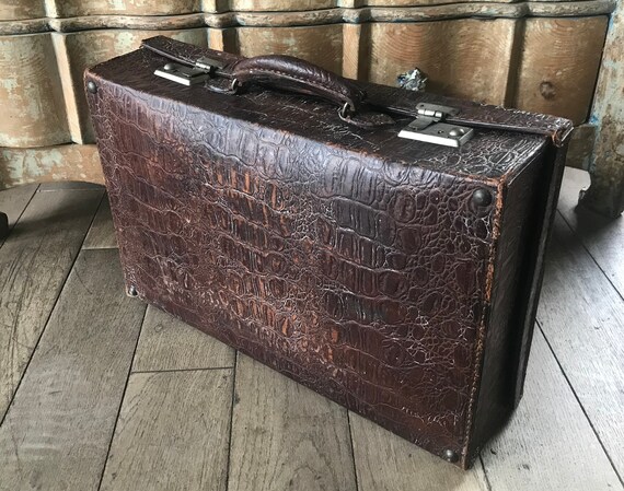 Leather Suitcase Vintage Suitcase 1920 