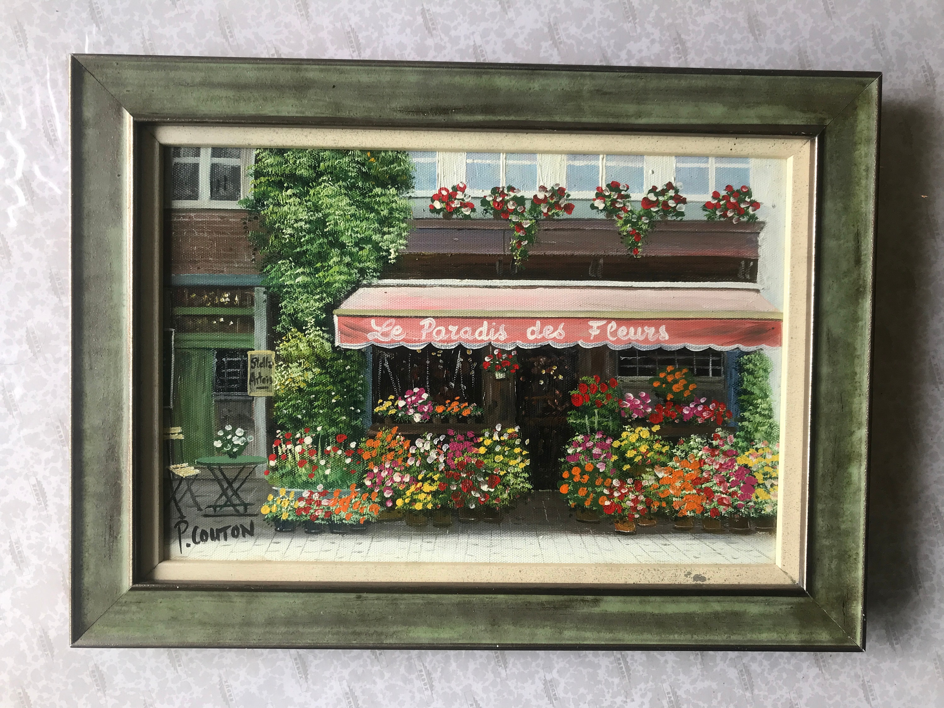 猫とひまわりの絵画 2017年19×24cmアクリル絵の具小楠アキコ作品