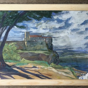 Acquerello e gouache, Isola di Sainte Marguerite, Francia