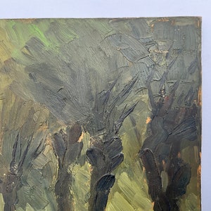 Peinture à lhuile sur panneau , paysage avec saules et vaches par Stichelmans image 4