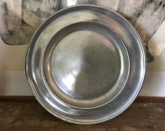 Plate or platter , tin or pewter, Brussels, 18 th century
