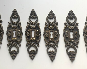 1900 年頃のエレガントな金属製鍵穴 6 個セット - Etsy 日本