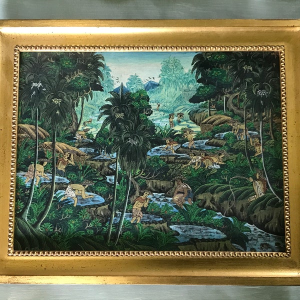 Peinture indonésienne, gouache, peinture à l’eau, peinture de rizière