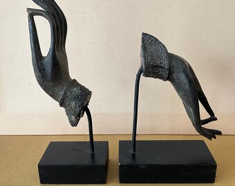 Pair of metal hands, hands of an Indian deity