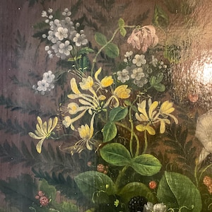 Oil painting on wood panel 1889 signed Decerf