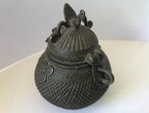 Bronze Dhokra Work Money Box - 19thC Bronze Dhokra Work Money Box - 19thC
