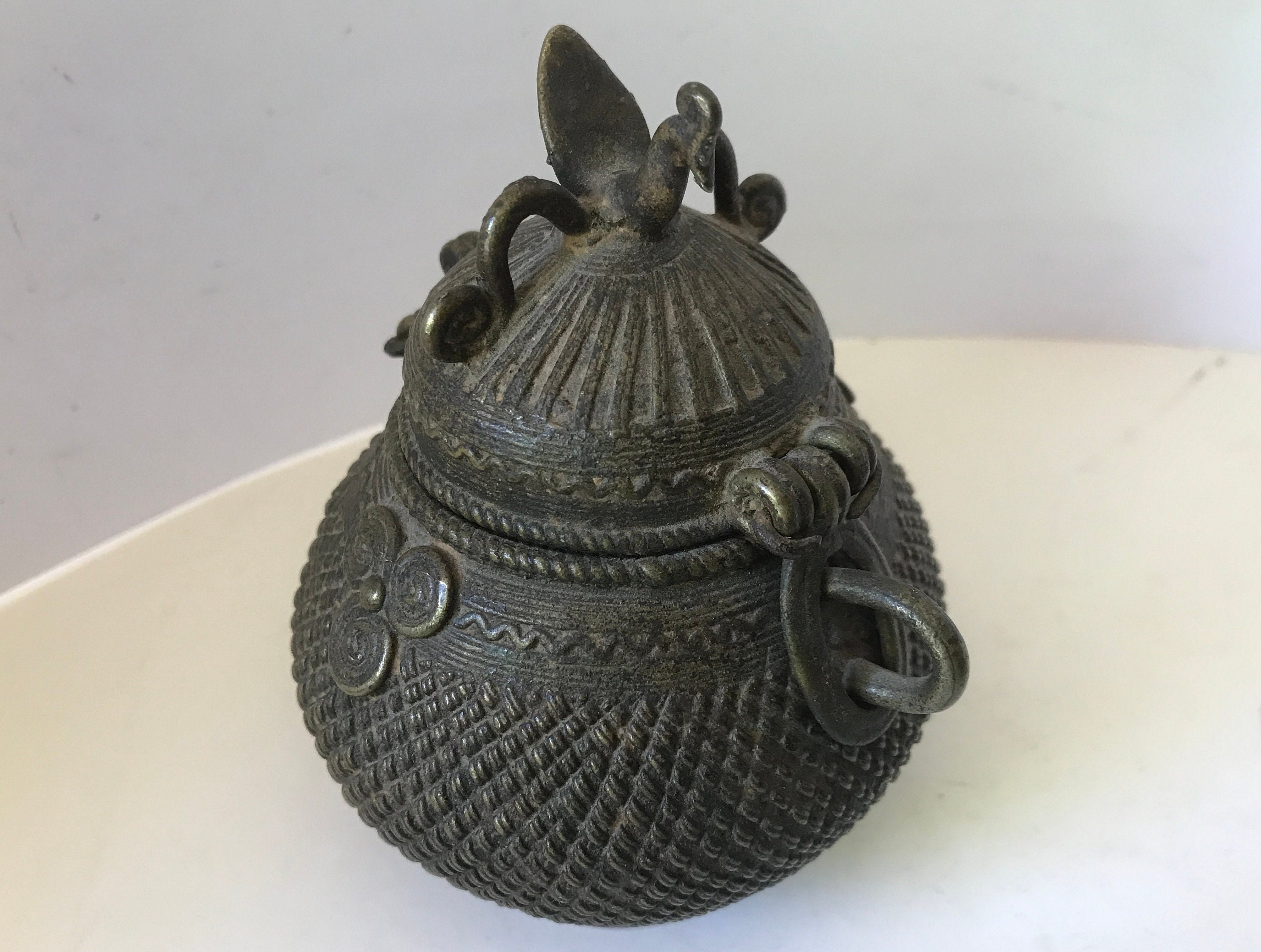 Bronze Dhokra Work Money Box - 19thC Bronze Dhokra Work Money Box - 19thC