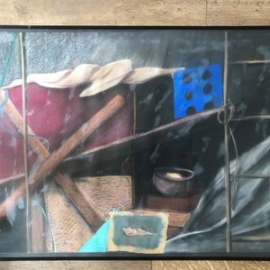 Pastel “the souvenir” by Francesca Giola, 1988