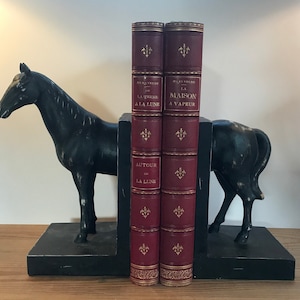 Resin bookend, horse cut in half