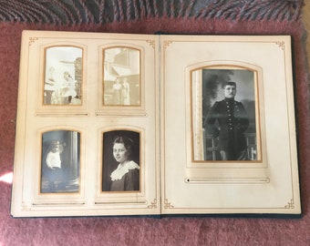 Photo album circa 1900, 40’antique photos