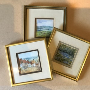 Watercolors, set of 3 pieces. Carol Clarke, Dorset