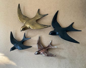 Set of 4 resin swallows