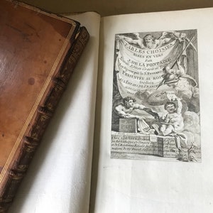 Set van 3 delen, jeans de la Fontaine, fabables gekozen en in verzen gestopt, deel 3, 5 en 6, in 1768