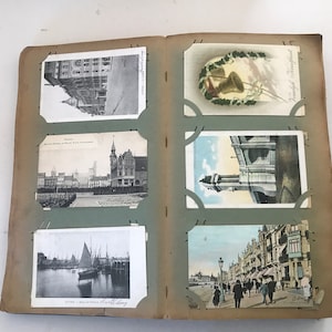Album d’anciennes carte postales, vues de villes et cartes fantaisie , entre 1900 et 1920
