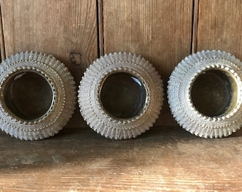 Set of 3 metal pieces or candleholders