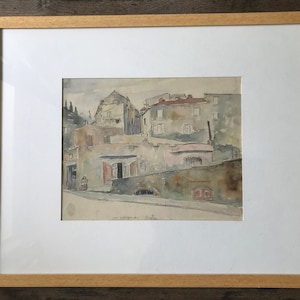 Watercolor drawing, rue Campana, Bastia, Corsica
