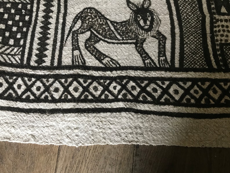 Toile tissée à la main, toile de Korhogo, sénoufo, animaux symboliques image 10