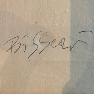 May include: Black and white signature of the artist, "Big Sean", on a light beige background.