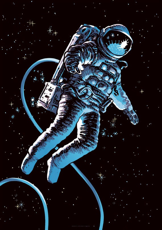 Poster Astronaut Major Tom Space Moon Universe Nasa -