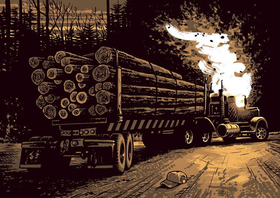 Poster Illustration Burning Truck Benjamin Güdel Carhartt Comic