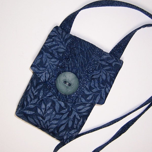 Denim Blue Bag, Crossbody bag, Small quilted bag, Zipper Pocket Bag