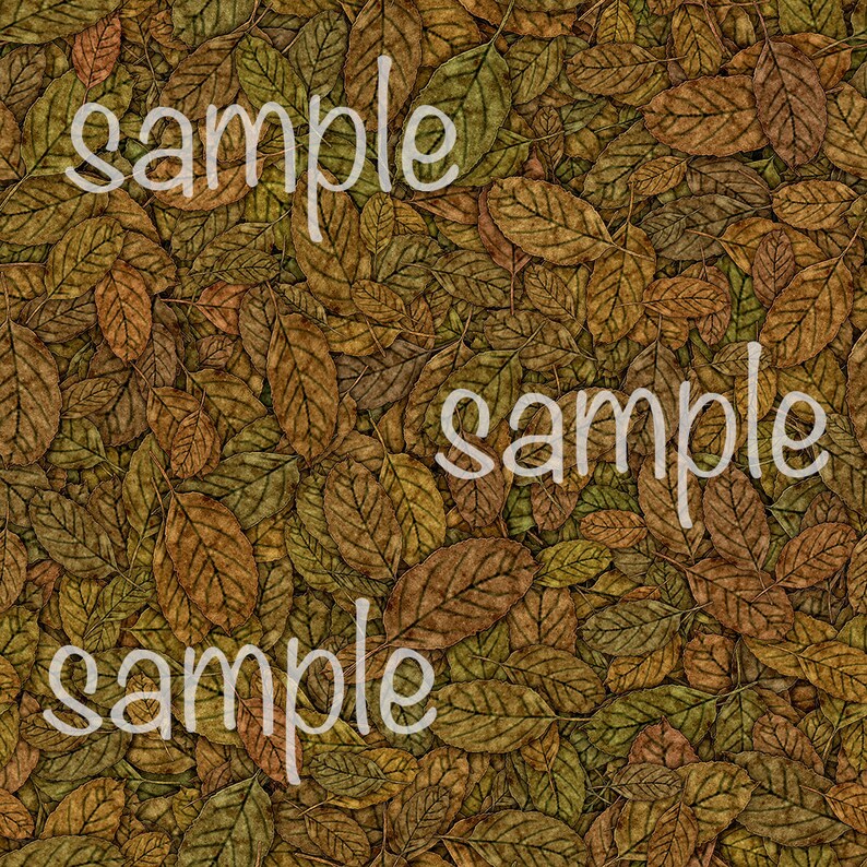 10 Digital Seamless Autumn Leaves Textures Digital Papers. 10 Inch. 300 DPI image 5
