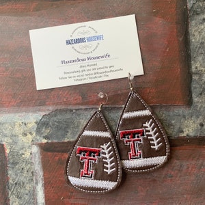 Texas Tech Football Earrings