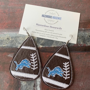Lions Football Earrings