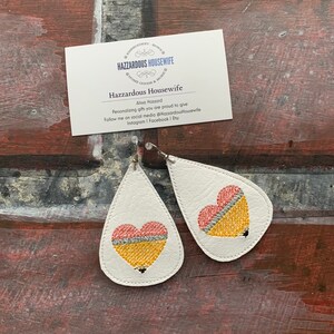 Pencil Heart Earrings