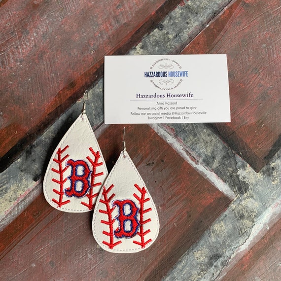 Boston red cheap sox earrings