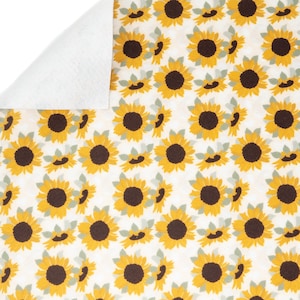 Sunflowers Premium Printed Felt Sheet // Made in USA // Baby Safe