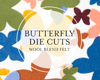 3 Piece Felt Butterflies // U-Pick Colors // 3 Sizes