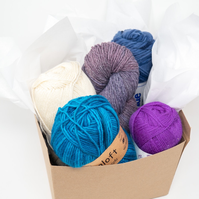 Yarn Gift Box 10 skiens Brown Sheep Wool assorted colors styles Gift card included